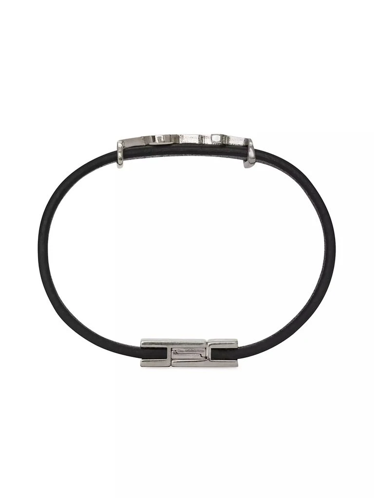 Yves Saint Laurent Cassandre Bracelet in Leather 3