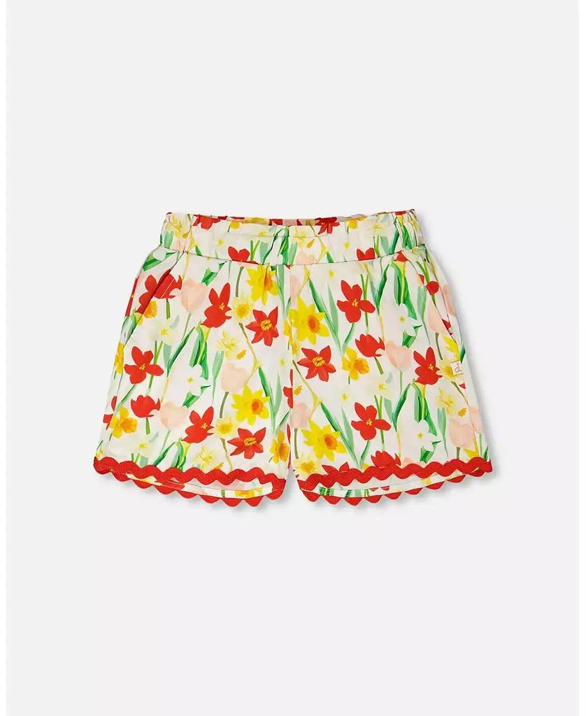 Deux par Deux Toddler Girls Daffodil Print Viscose Shorts
