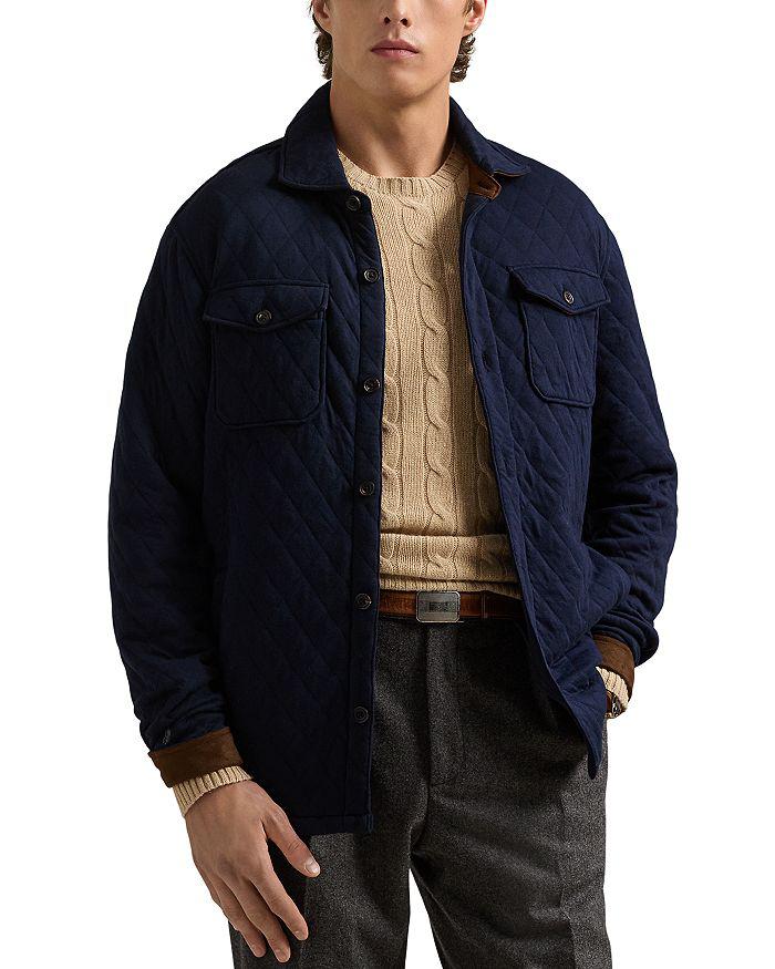 Ralph Lauren Quilted Double-Knit Jersey Overshirt