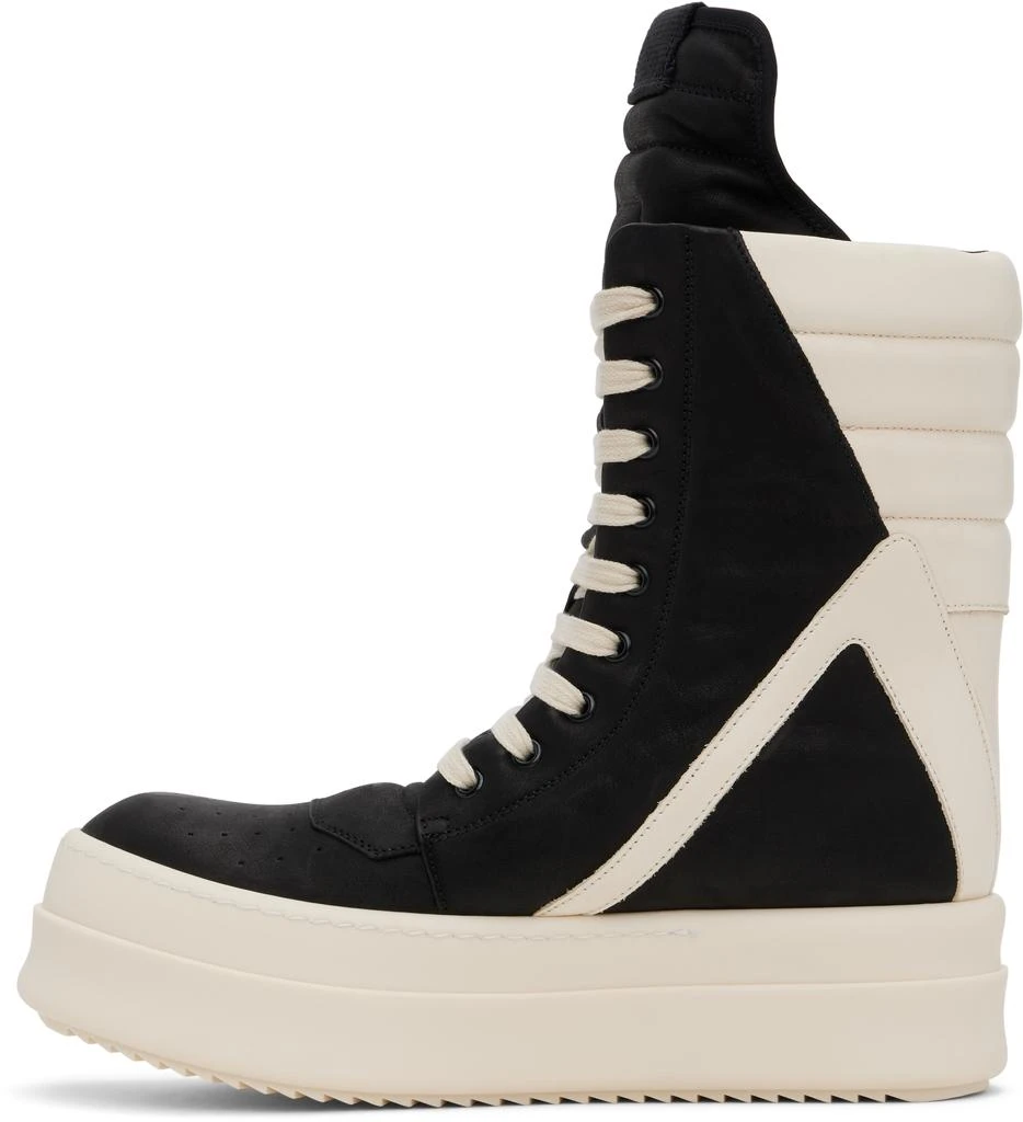 Rick Owens Black & Off-White Porterville Mega Geobasket Sneakers 3