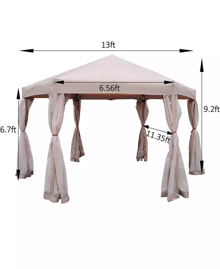 Streamdale Furniture 13 FT. W X 13 FT. D X 9.2FT Pop-Up Gazebo Tent Outdoor Canopy 7