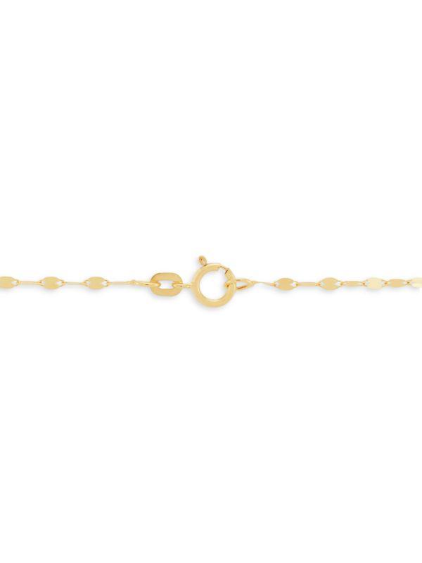 Saks Fifth Avenue 14K Yellow Gold & Round Disks Station Chain Necklace