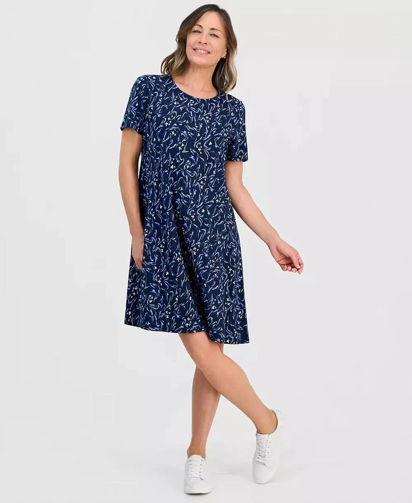 Style 
Co Petite Printed Short-Sleeve T-Shirt Dress, Macy
s Exclusive