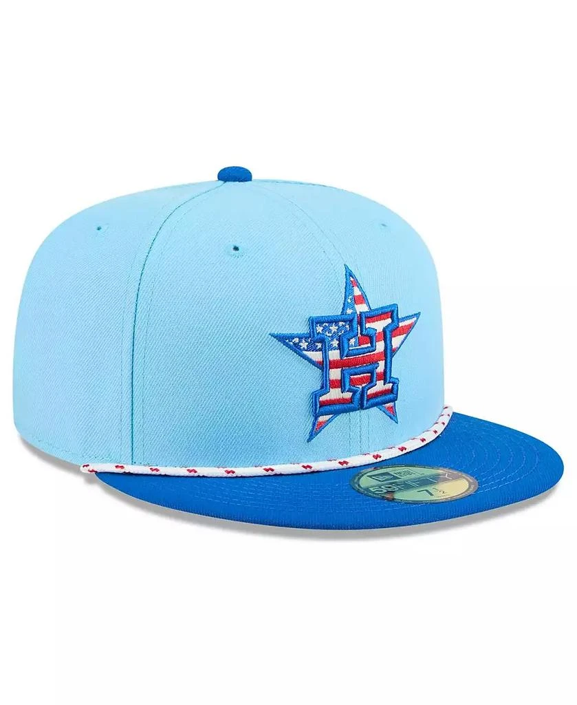 New Era Men's Light Blue/Blue Houston Astros 2025 Fourth of July 59FIFTY Fitted Hat 4