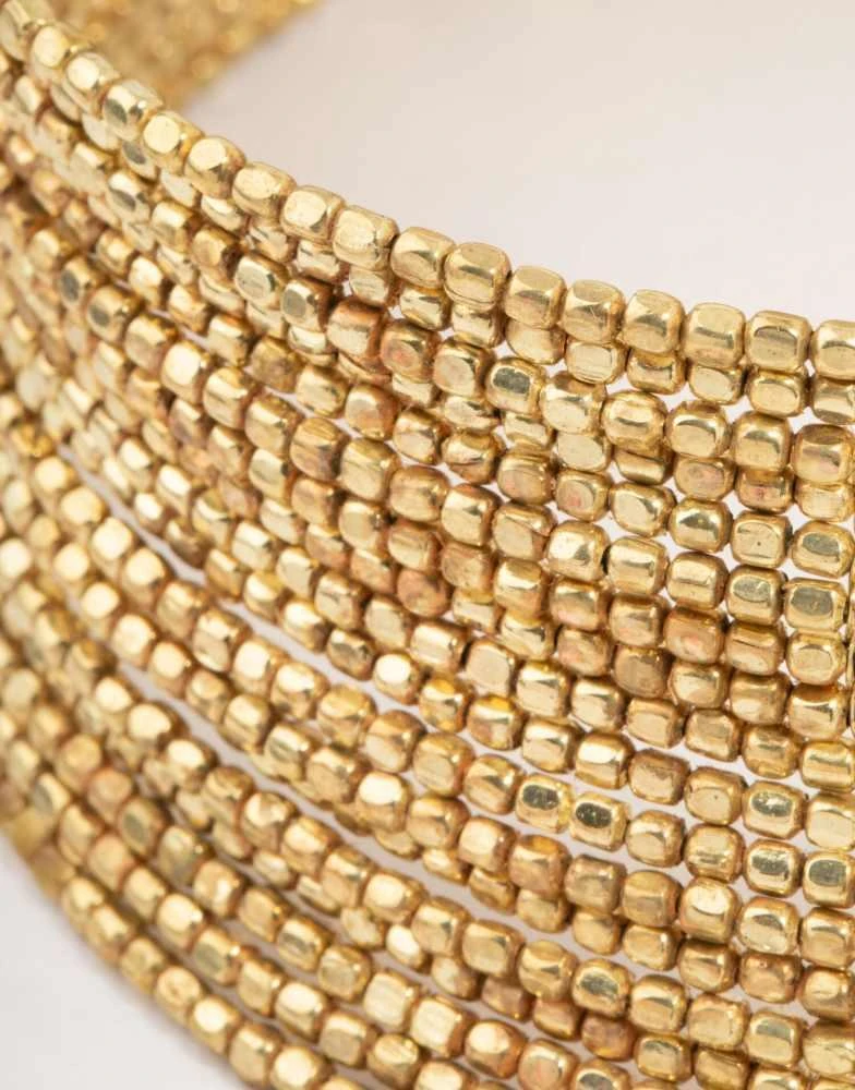 Lovisa Lovisa wide choker necklace in gold 3