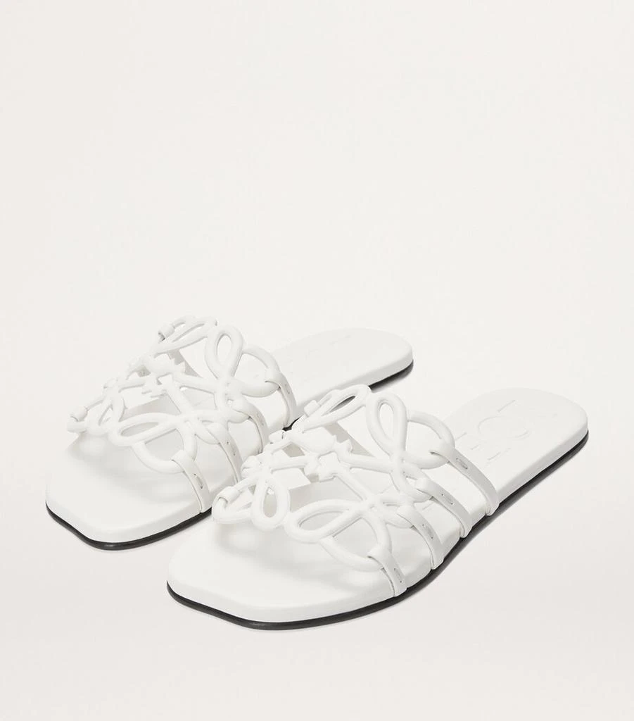 Loewe Leather Petal Anagram Slides 3