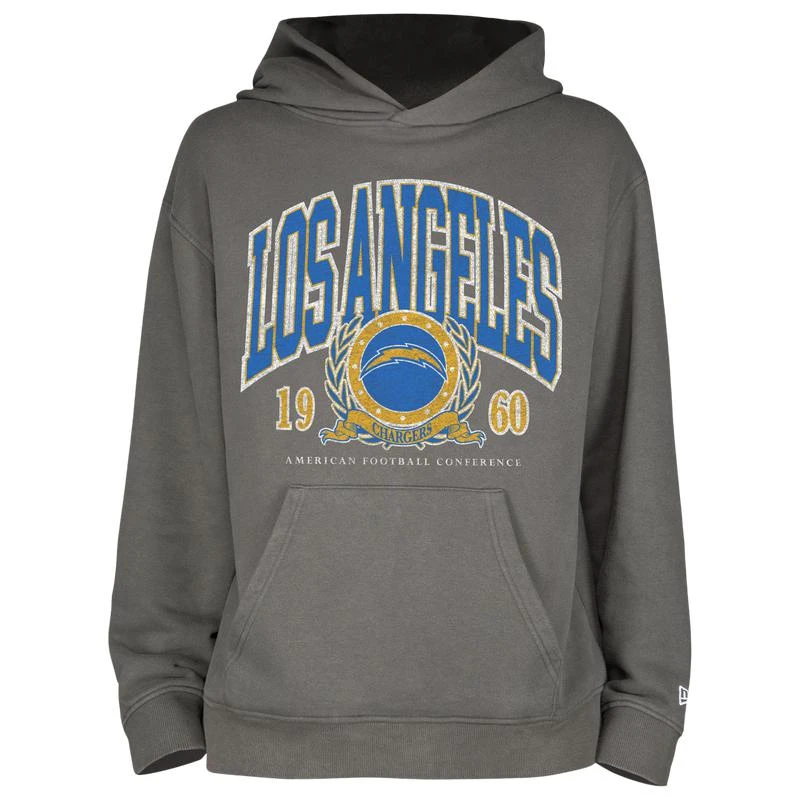New Era New Era Chargers Fitted Pullover Hoodie - Men's 1