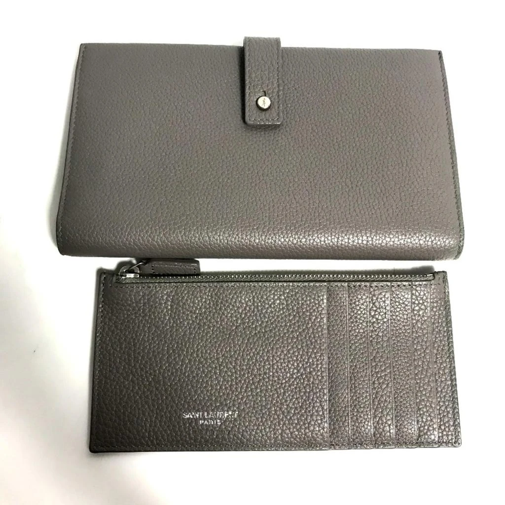 Yves Saint Laurent Leather Long Wallet (Bi-Fold) (Pre-Owned)