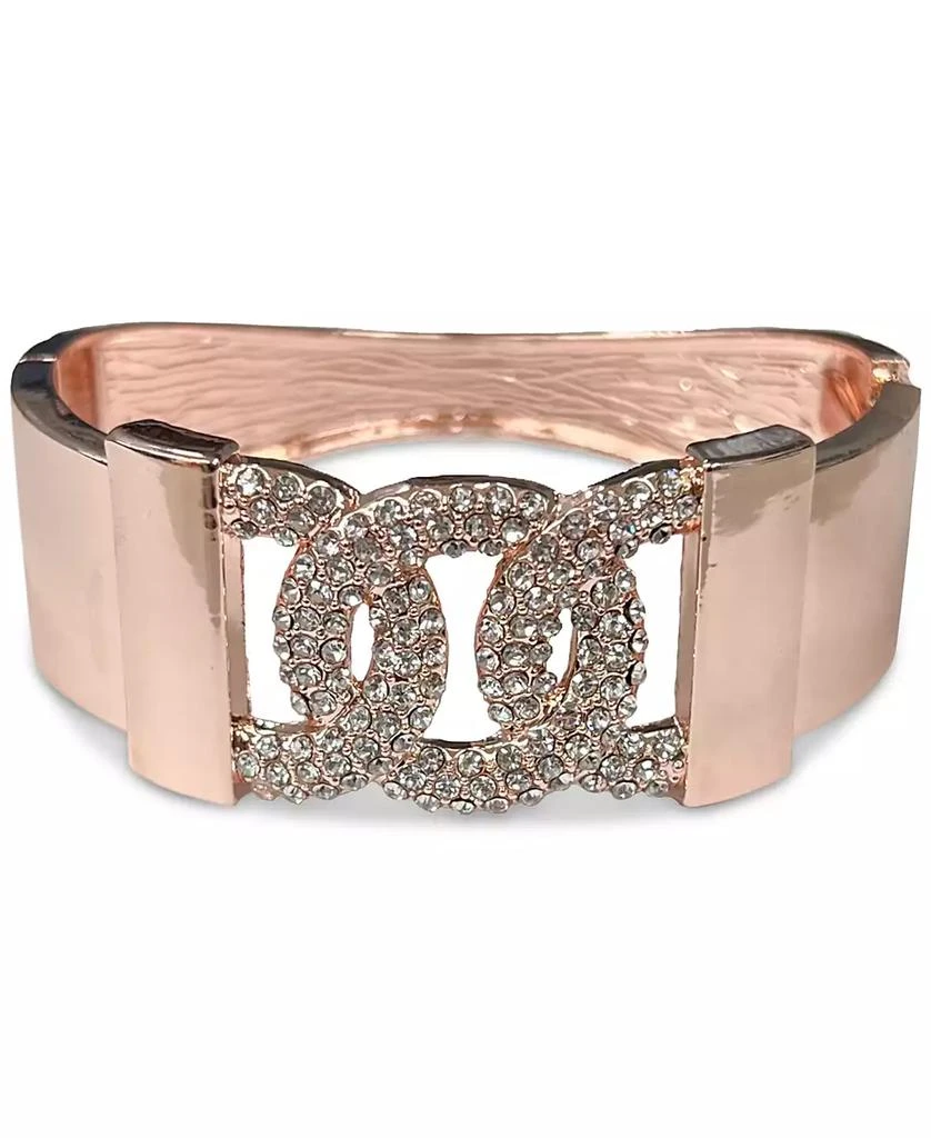 GUESS Rose Gold-Tone Pavé Bangle Bracelet 2