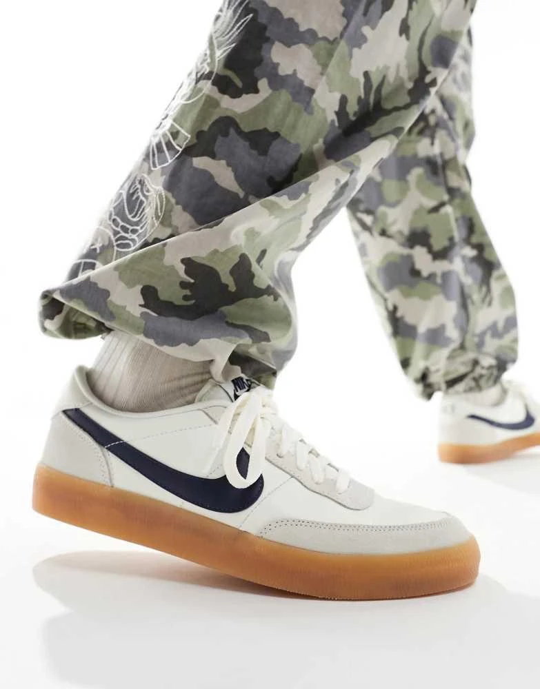 Shop Nike Killshot trainers in white and navy on Sale at