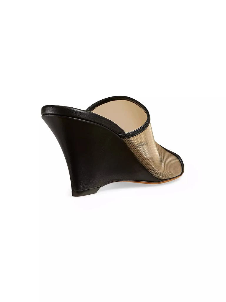 Khaite Marion 75MM Leather-Nylon Wedge Mules 3