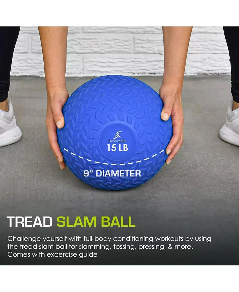 ProsourceFit Tread Slam Ball 15 lb 3