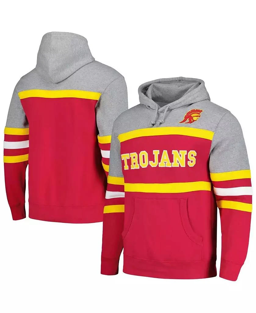 Mitchell & Ness Men's Cardinal USC Trojans Head Coach Pullover Hoodie 1