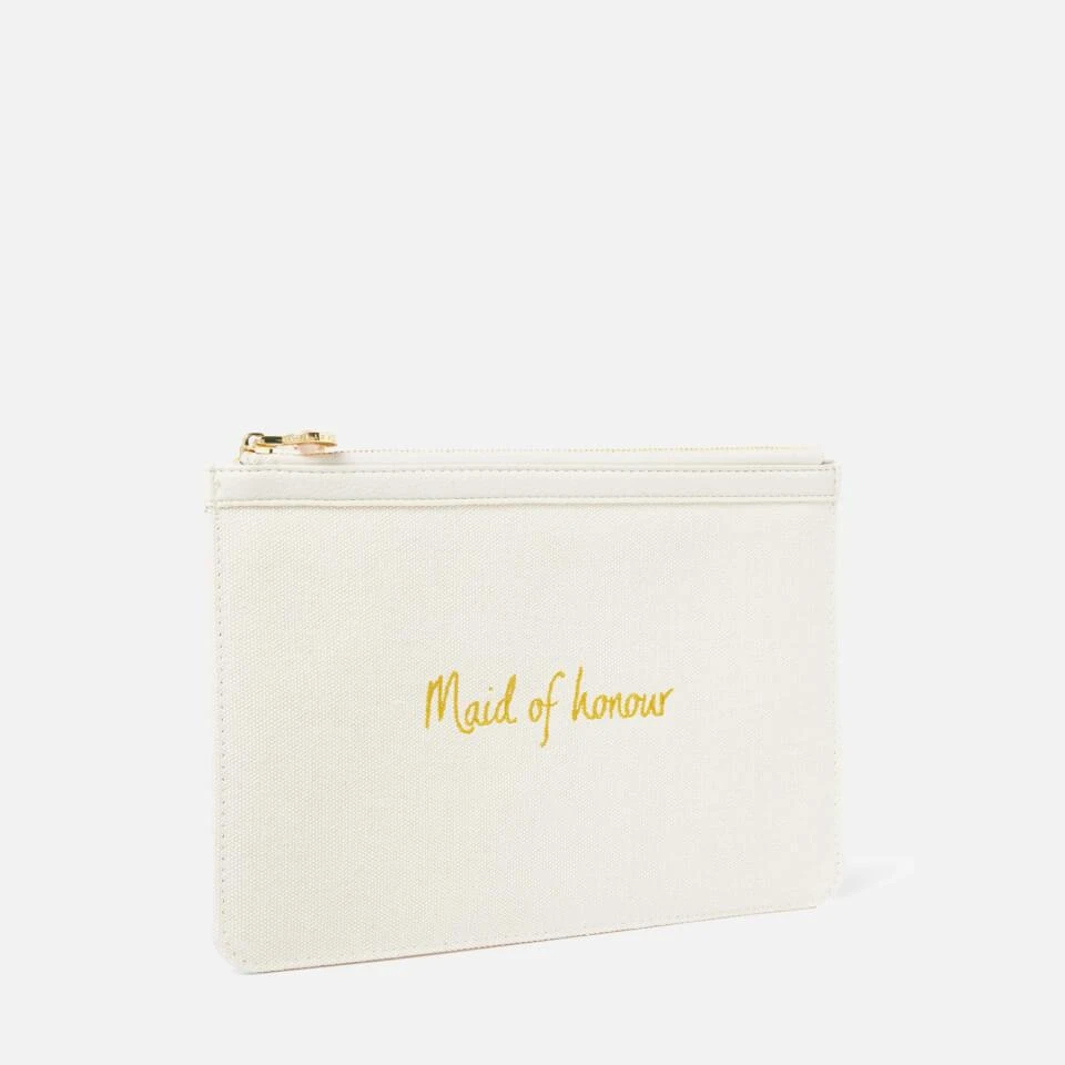 Katie Loxton Katie Loxton Bridal Embroidered Maid of Honour Canvas Pouch 1