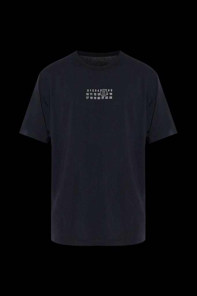 Tシャツ・カットソー (W) MM6 Maison Margiela Glow In The Dark T-shirt Black Mm6 Maison Margiela Glow-in-the-dark Logo-print T-shirt In