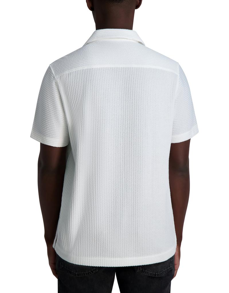 Karl Lagerfeld Paris KNIT JACQUARD BOXY CAMP SHIRT