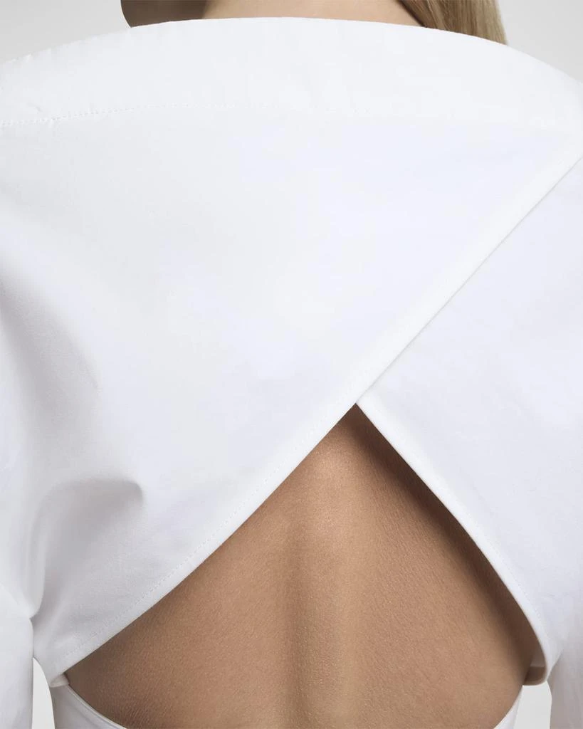 Jacquemus Casaco Long-Sleeve Cutout Crop Top 6