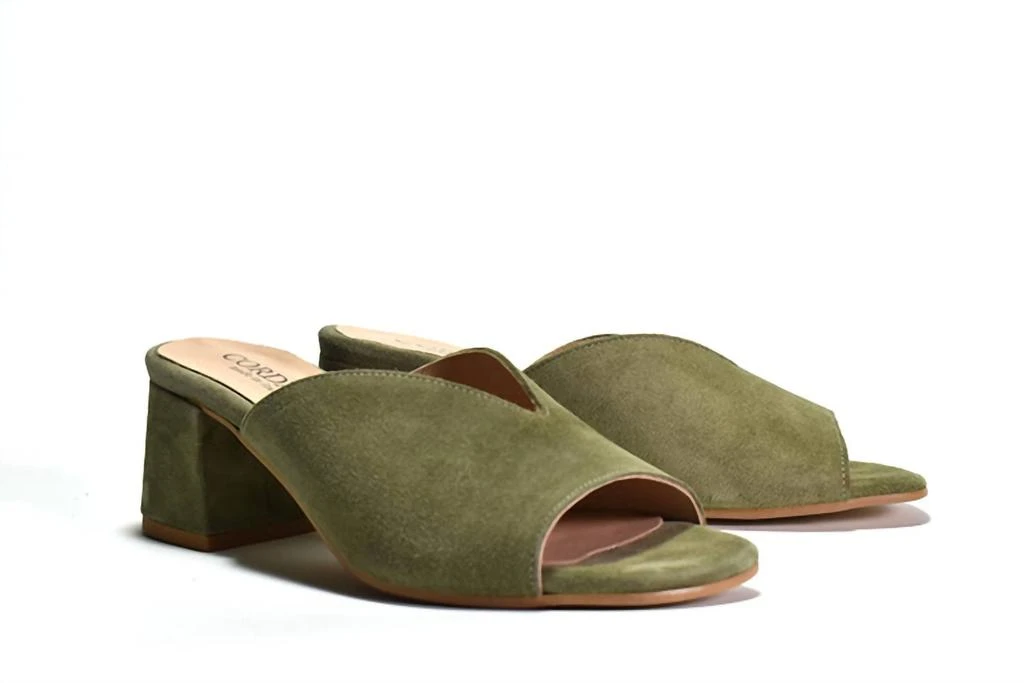 CORDANI Women's Pollie Slip On Suede Mule Sandal In Ivy Suede 2
