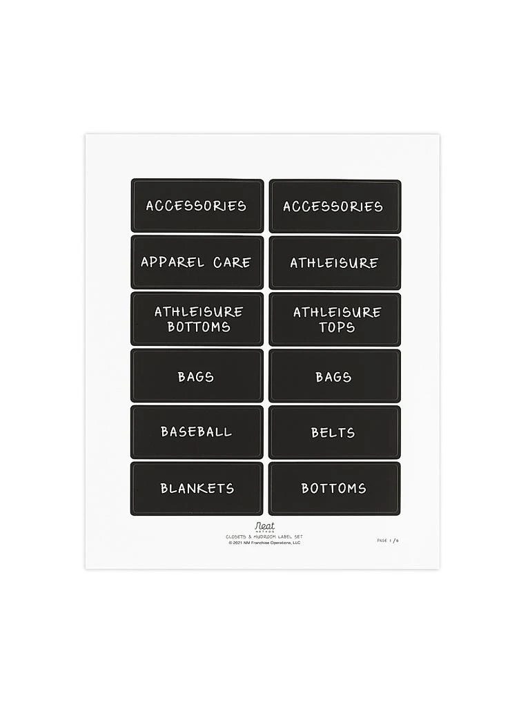 Neat Method Closet & Mudroom Label Set 2