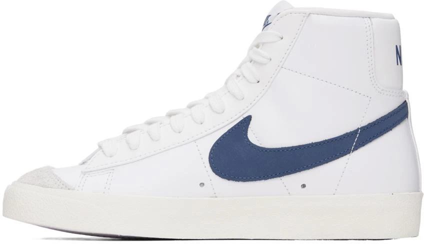 NIKE White & Blue Blazer Mid '77 Sneakers 3