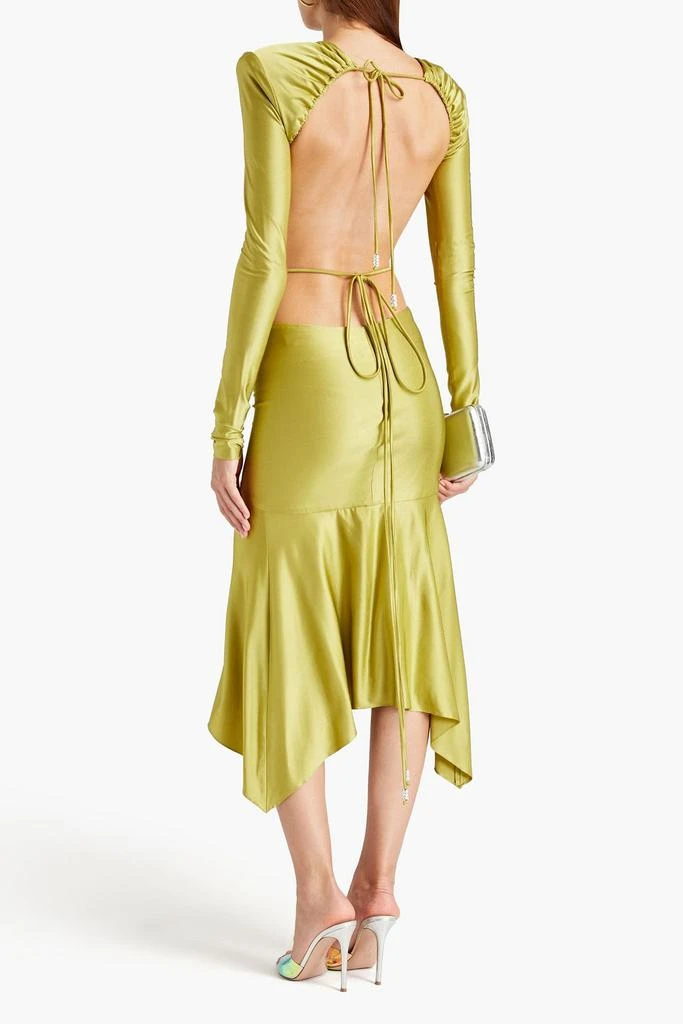 Alexandre Vauthier Open-back crystal-embellished stretch-jersey midi dress 3