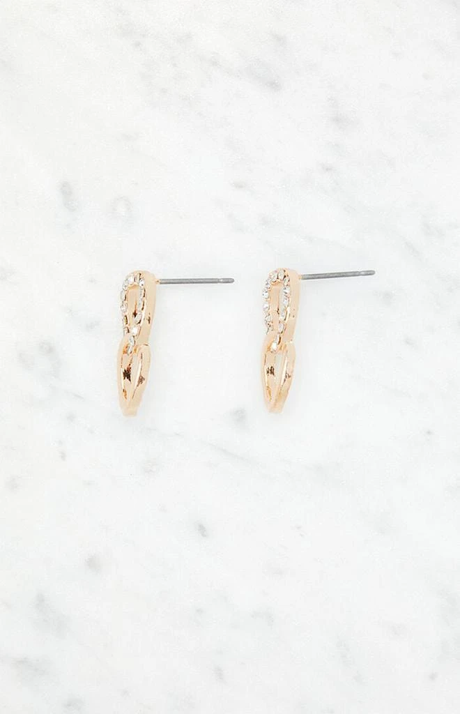 LA Hearts Diamond Chain Link Drop Earrings 2