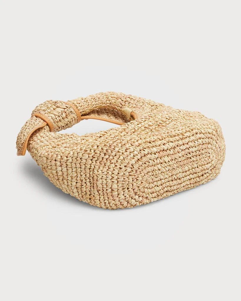 POOLSIDE The Josie Knot Raffia Top-Handle Bag 7