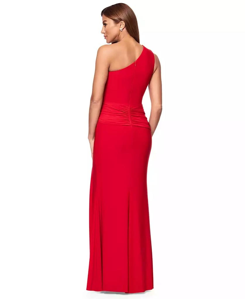 XSCAPE Women's Twist-Front One-Shoulder Gown 4