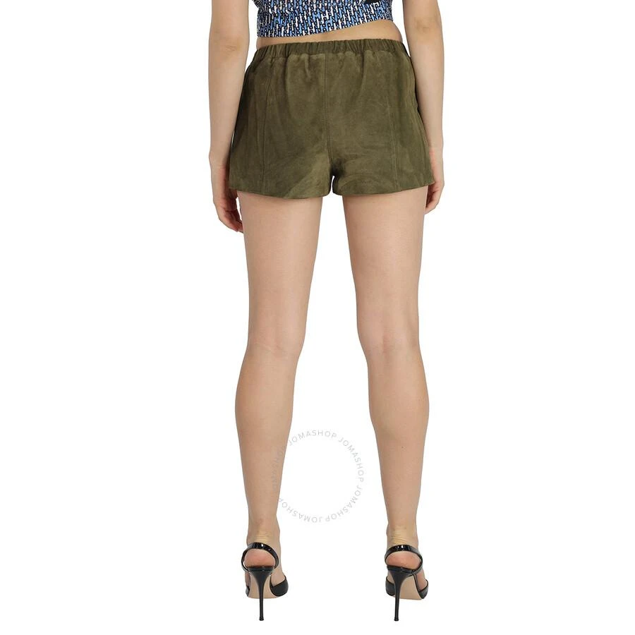 Yves Saint Laurent Ladies Multicolor High Waist Suede Shorts 3