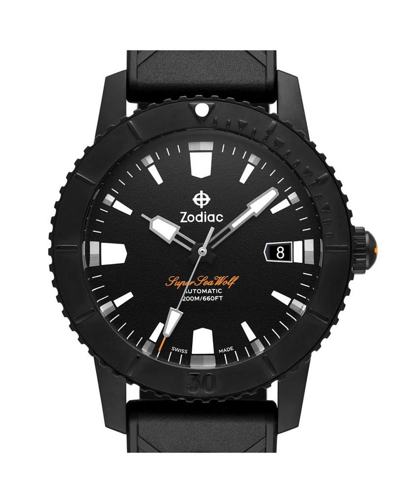 ZODIAC Compression Diver Automatic Rubber Strap Watch, 40mm 2