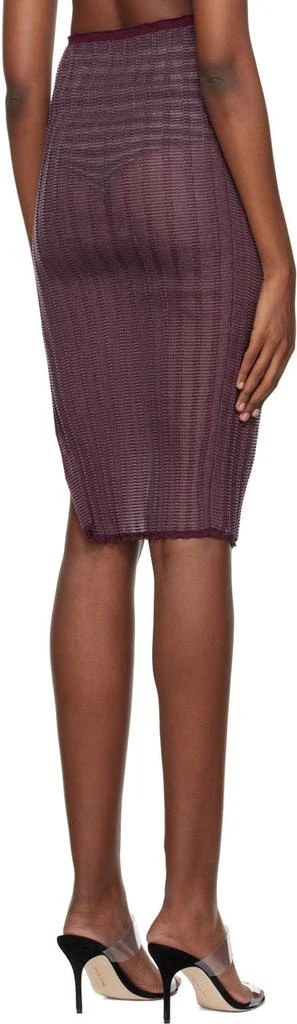 A. ROEGE HOVE SSENSE Exclusive Burgundy Anais Midi Skirt 3