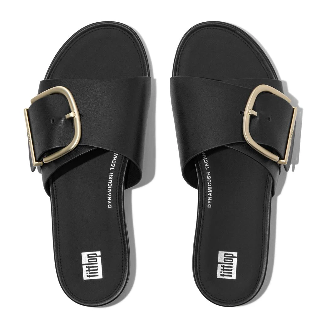 FitFlop Gracie Maxi-Buckle Leather Slides 1