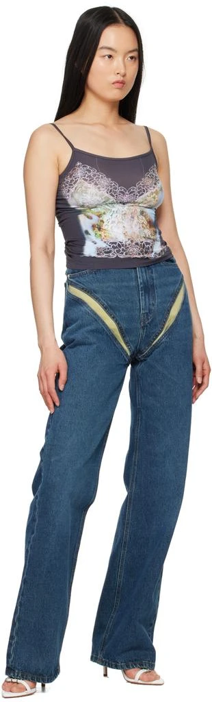 Y/Project Blue Cut Out Jeans 4