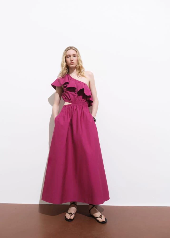 knee length dresses for ladies Sleeveless Maxi Dress with Pockets main image 1