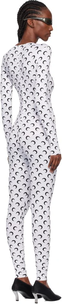 MARINE SERRE White Recycled Jersey Moon Catsuit 3