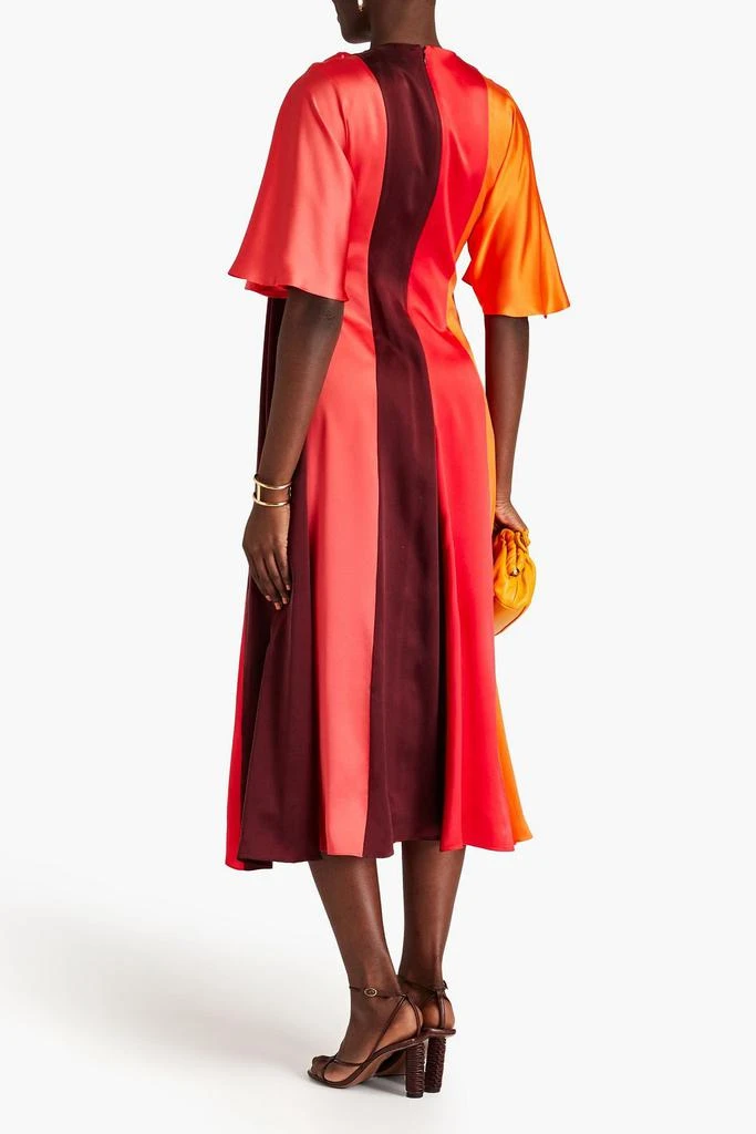 ROKSANDA Fiamma color-block silk-satin midi dress 3