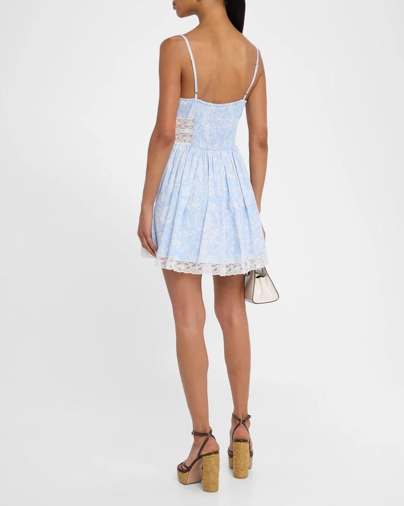 LOVESHACKFANCY Ressie Lace-Trim Mini Dress 3