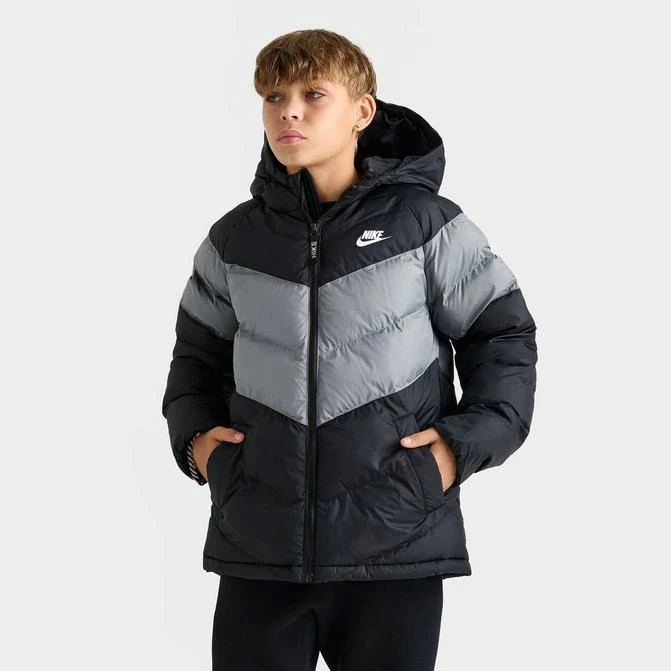 NIKE Kids' Nike Sportswear Synthetic Fill Hooded Puffer Jacket 1