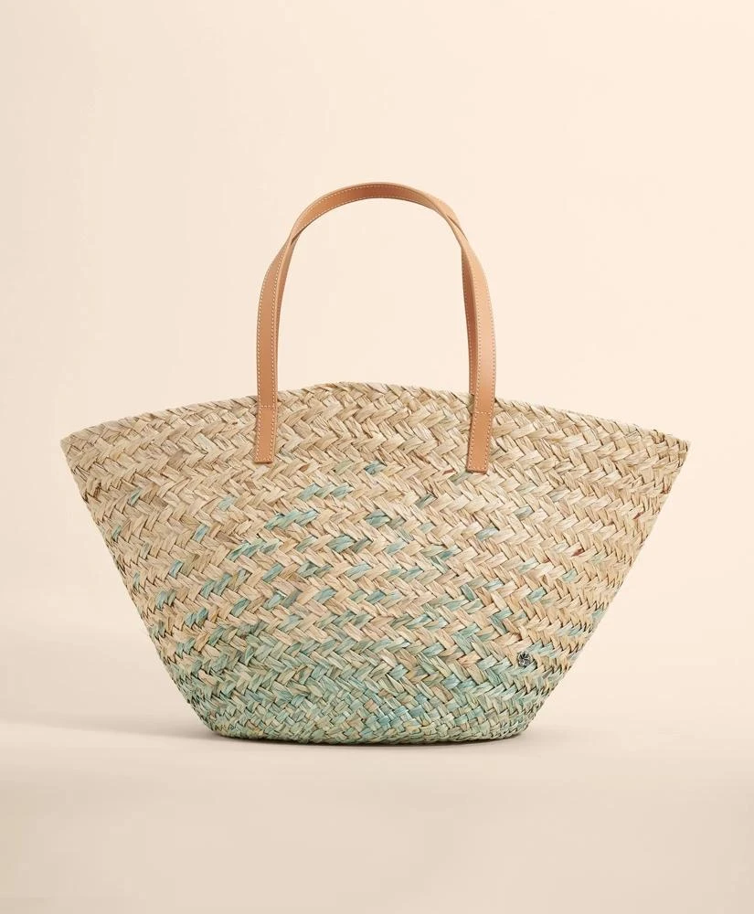 Brooks Brothers Flora Bella Straw Dip-Dye Shopper Bag 1