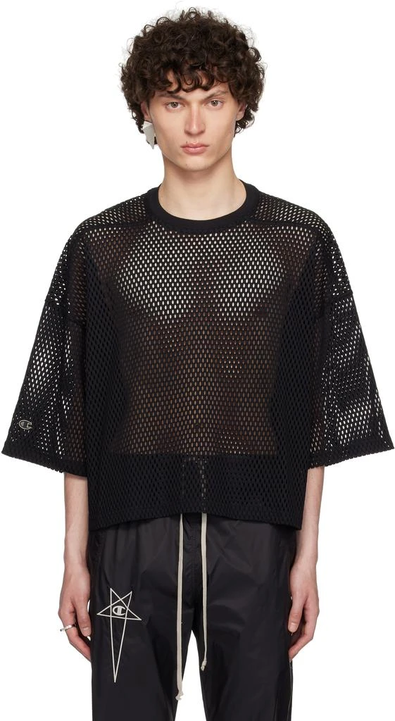 Rick Owens Black Champion Edition Tommy Cropped T-shirt 1