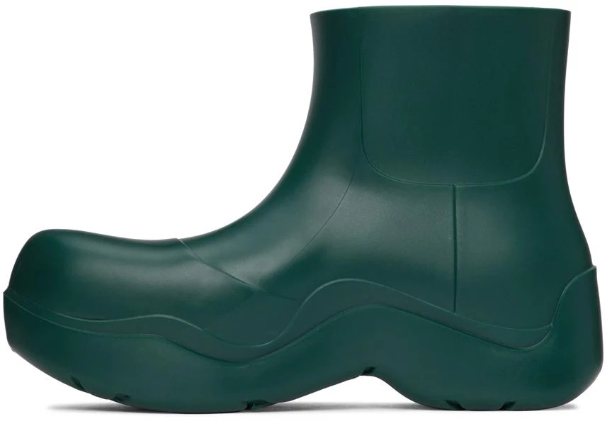 Bottega Veneta Green Matte Puddle Chelsea Boots 3
