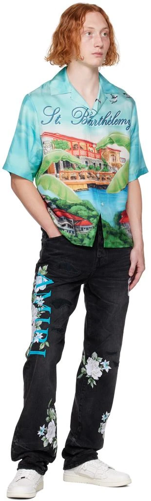 AMIRI Black Embroidered Jeans 4