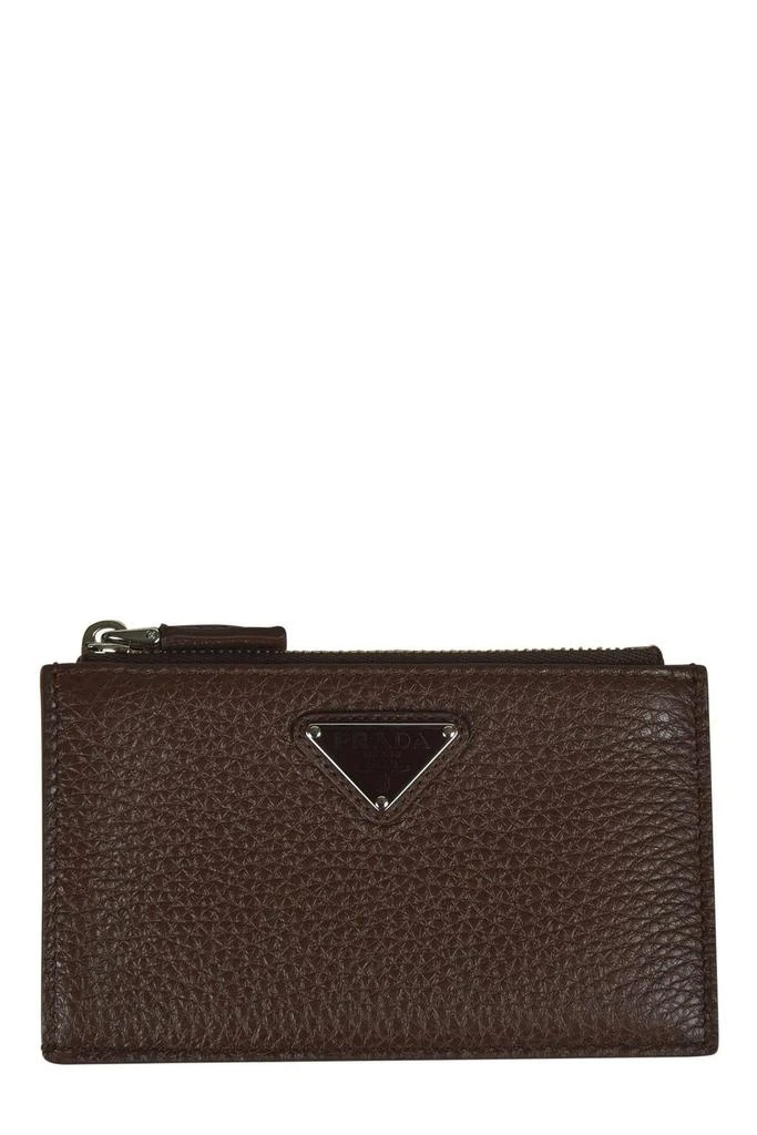 Prada Prada Logo Plaque Zipped Wallet 1