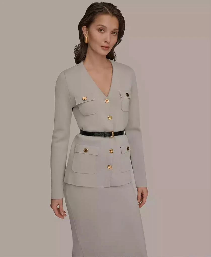 Donna Karan Women
s 5-Button Belted Blazer