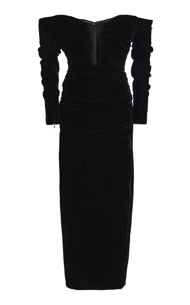 Velvet Off-The-Shoulder Midi-Dress  On Sale Now with Up to 61% Off |  Discover Exclusive Deals & Savings at BeyondStyle  Authentic Carolina  Herrera velvet|women-owned or founded|bodycon|long sleeve|hispanic &  latine-owned or founded|women's|premier ...