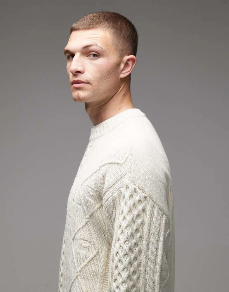 Carhartt WIP Carhartt WIP shawn knitted jumper in off white 4