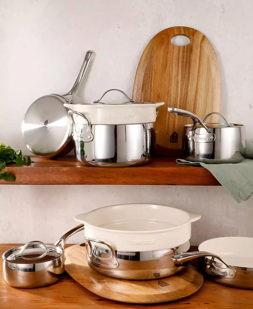 Bloomhouse 12 Piece Stainless Steel Non-Stick Cookware Set 6