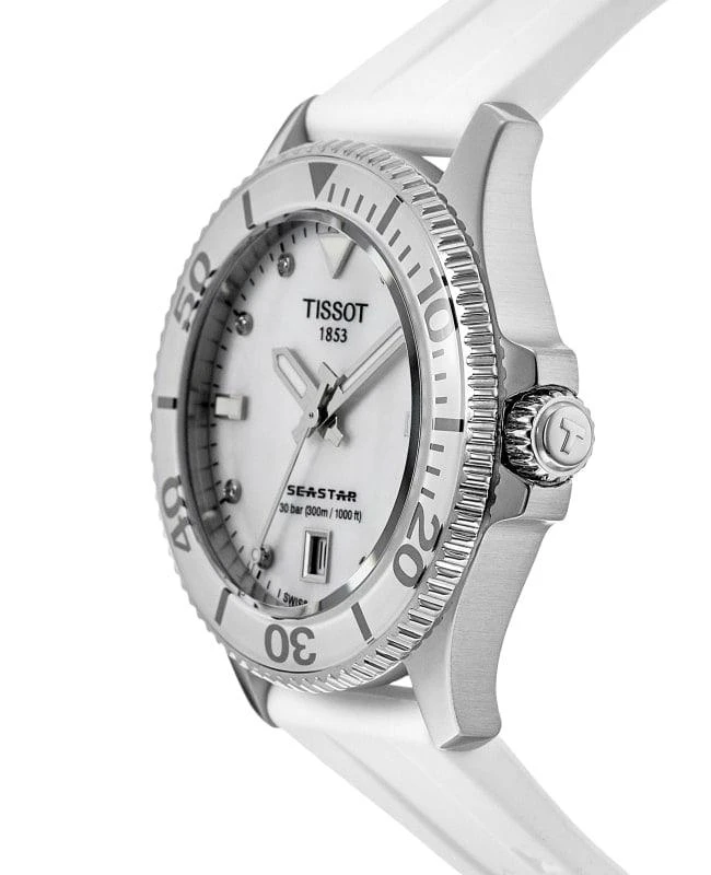 Tissot Tissot Seastar 1000 Quartz Mother of Pearl Dial White Strap Women's Watch T120.210.17.116.00 3