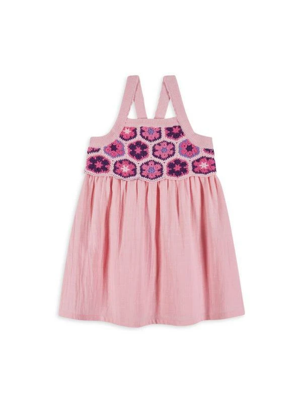 Andy & Evan Little Girl's Crochet Trim Dress 1