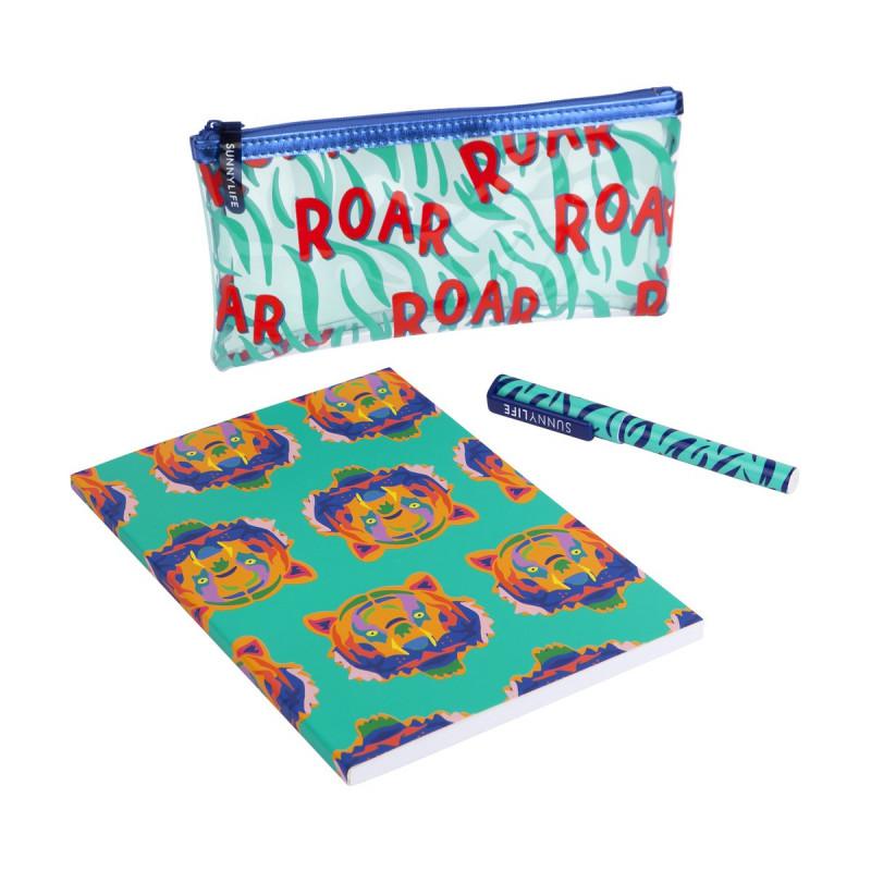 Sunnylife Jungle print writing set in green